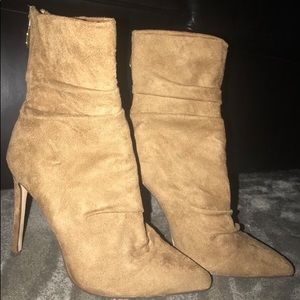 Tan Suede Heel booties